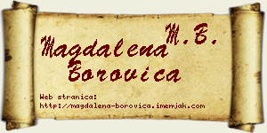 Magdalena Borovica vizit kartica